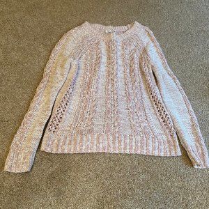 Gap Cable Knit Pink Sweater